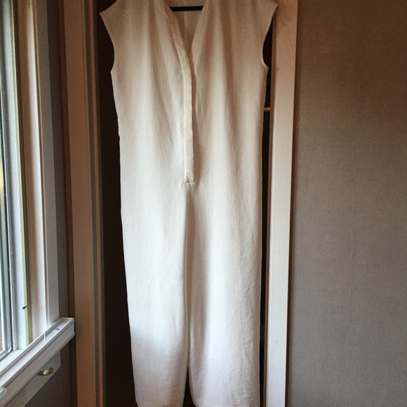 Zara jumpsuit white, size Large. - Picture 2 of 5